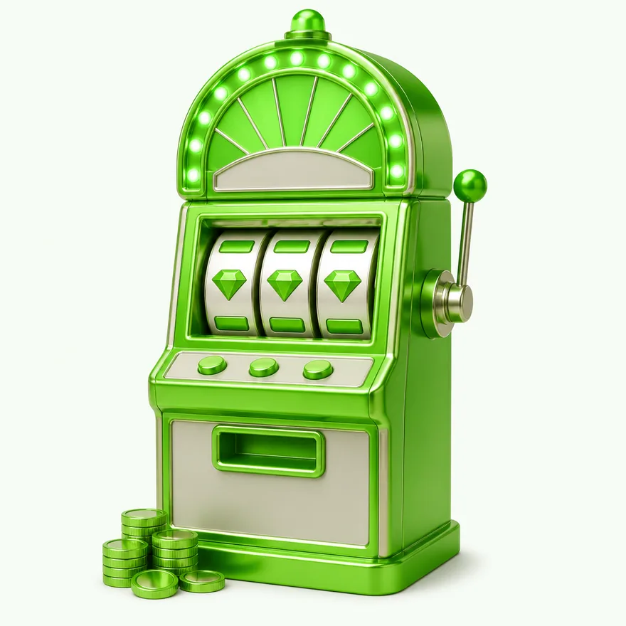 Slot cabinet with marquee — Candyland Casino